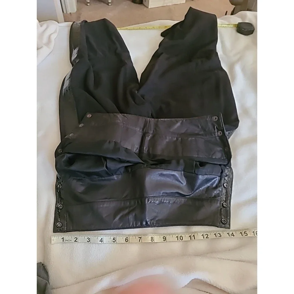 ONE-OF-A-KIND  hand-made SUEDE SNAKESKIN  Rhinestone, ladies TUXEDO S BLACK - Picture 13 of 16